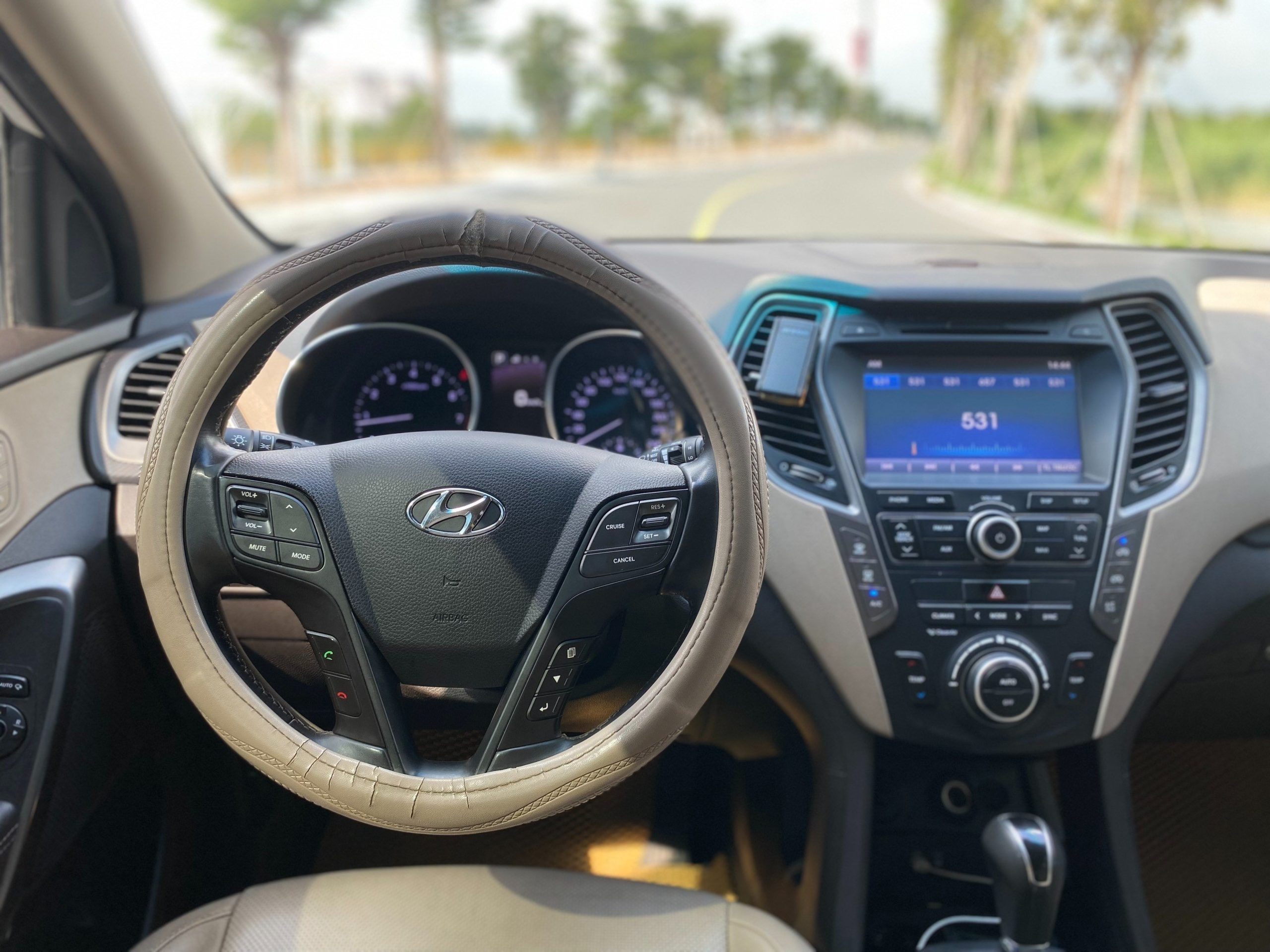 Hyundai Santafe 2017 Full xăng trắng (11)